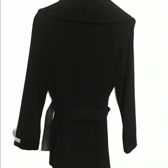 Calvin Klein black wool pea coat sz 14 - Picture 2 of 5